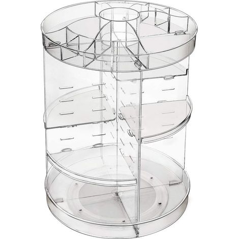 CCYKXAA Rotatifs à 360 Degrés Réglable Organisateur Maquillage Rangement Maquillage, Support pour Brosse et Lèvres, Vanité de Salle de Bain Multifonction et Grande Capacité (1/3)