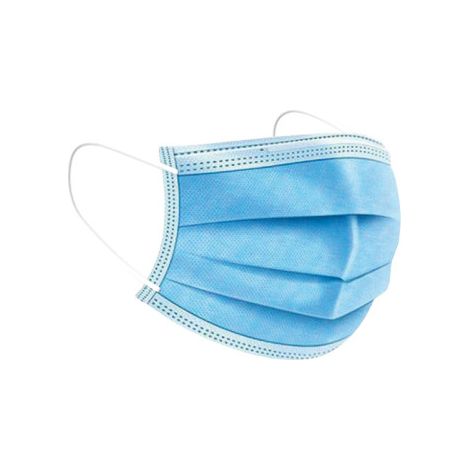 RADEX 85005030. Confezione di50 Maschere chirurgicheTipo IIR con gommini, Blu, Made in Spagna, Tre strati, Materiale ipoallergenico, Resistente agli schizzi