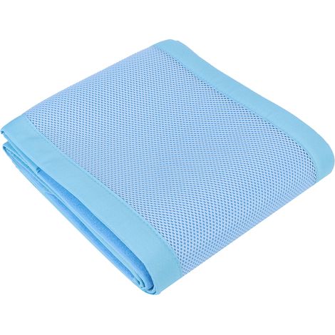 Protection de lit bébé en maille respirante, tour de lit en filet, accessoire de sécurité pour bébé, bleu (1/5)