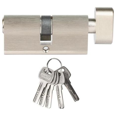 35T/35(70mm) Serrure de barillet de porte en nickel,clé à clé avec clés à fossettes horizontales,serrure à cylindre euro en Alliage d’aluminium,Applicable à composites et UPVC (1/5)