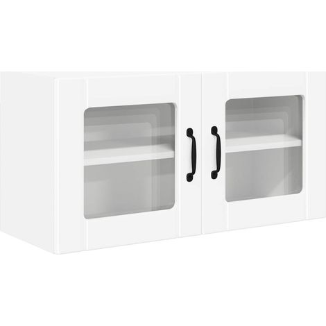 Maison Exclusive - Mobile in vetro da parete PORTO Bianco 80 x 31 x 40 cm (1/5)