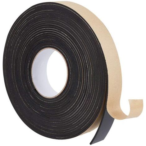 Bande de mousse auto-adhésive 10m x 30mm – Ruban d'étanchéité noir simple face – Isolation porte et fenêtre – Mousse EVA résistante à l'humidité (1/5)