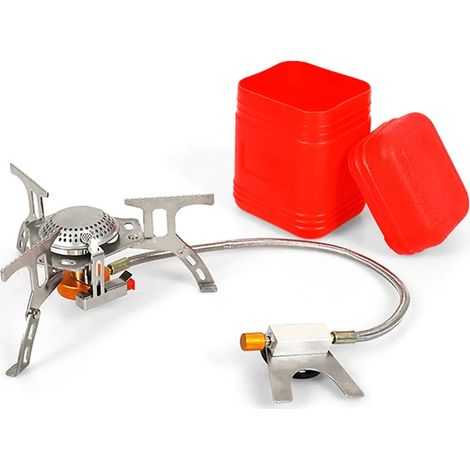 Réchaud à gaz de camping 3000W/3500W, brûleur ultraléger et séparable, idéal pour la randonnée et le camping. Réchaud à gaz portable 캠핑. (1/5)