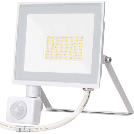 Faro proiettore Led Slim 30W Bianco da esterno IP65 Bianco neutro 4000K con sensore crepuscolare e di movimento Aigostar (1/5)