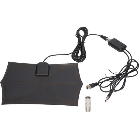 Support pour Antenne TV 4K 1080p Portée 300 Miles Intérieur Extérieur Antenne Télévision Compatible Fire Stick et Tous Anciens Téléviseurs Noir (1/5)