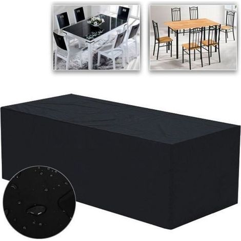 Yaheetech Housse de protection étanche couverture pour meubles de jardin patio table chaise à manger 240 x 135 x 90 cm (1/4)