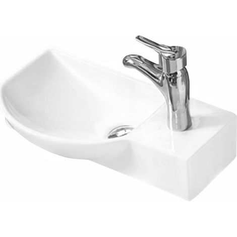 Mexen Hugo Aufsatzwaschtisch links 45 x 24 cm, Weiß - 21254500L