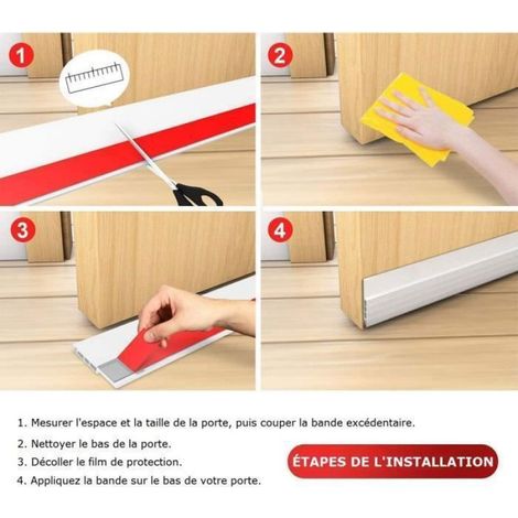 Boudin de Porte Isolant Froid, Bas de Porte pour l'isolation Contre Le Froid, Le Bruit, L'humidité & Les Parasites (1/4)