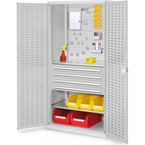 Kappes ®RasterPlan Schubladenschränke 1950x1000x600mm Schlitzplattentüren Modell 23 lichtgrau