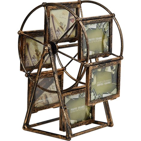Cadre Photo Familial Vintage Roue Tournante Rotative Décor Maison Cadeau (1/5)