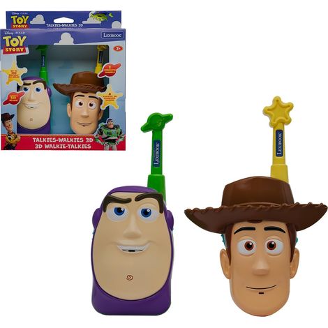 Lexibook, Disney Toy Story Walkie-Talkie 3D, Design Buzz Lightyear e Woody, Portata Fino a 500 m, Doppi canali, Clip da Cintura, Verde/Giallo, TW18TSLXB (1/5)