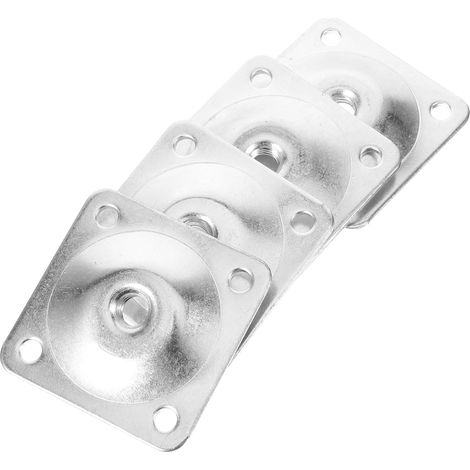 Kit de Installation Facile Plaques de Fixation Argenté 4pcs pour Pieds de Meubles Robustes et Sûrs, pour Canapé et Table (1/5)