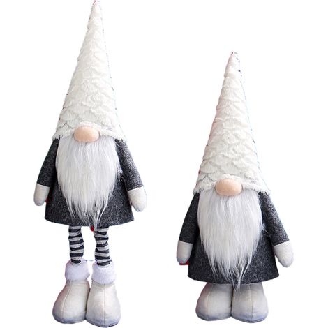 GARRYFIZH Décorations de Noël, poupées rétractables, poupées de vieillards sans visage, figurines de Gandalf nain pour vitrine