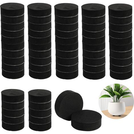 60 unsichtbare Blumenpads für den Garten, rutschfeste Füße, unsichtbare EVA-Pflanzunterlagen für Zimmerpflanzen, selbstklebende Schaumstoff-Blumentopfmatte (1/5)