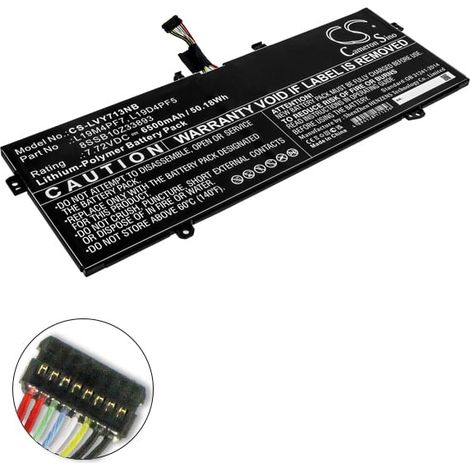 NX - Batterie ordinateur portable compatible Lenovo 7.72V 6500mAh - L19M4PF78SS (1/4)