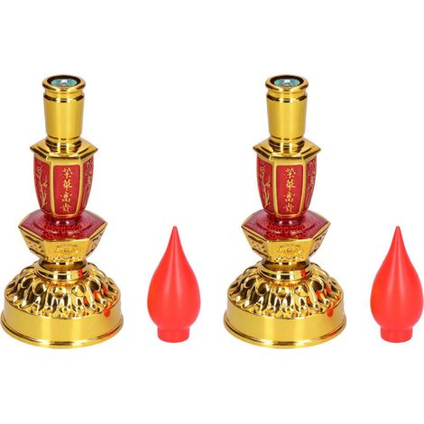 Lampe à bougie LED à faible consommation d'énergie Style chinois traditionnel rétro lampe de décoration bouddhiste double luminosité
