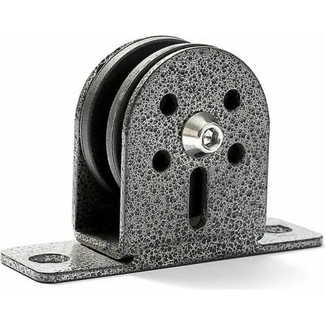 Ahlsen Fitness-Rollrollen mit geräuschlosen Rillenrädern, drehbare Hebeseilrollen, geräuschlose Rollen, robuste drehbare Seilrollen für Fitnessstudio, Heimtrainingszubehör (1/5)