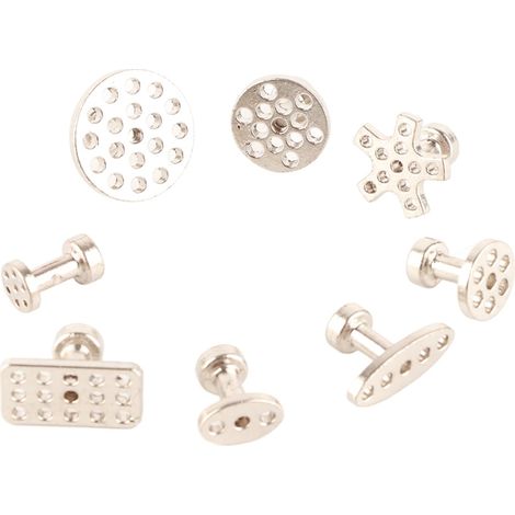 Kit di 8 attrezzi per la rimozione e la riparazione di ammaccature con piastre metalliche, accessori da giardino, kit per la riparazione di ammaccature senza verniciatura.