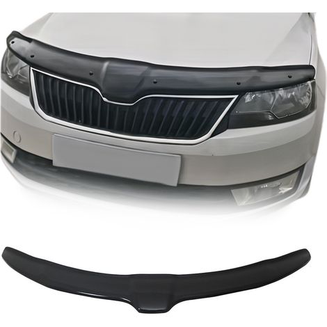 Déflecteur de Capot Compatible avec Skoda Rapid 2012-2017 Berline en Acrylique Noir (1/5)