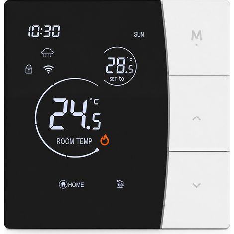 Thermostat WiFi 16 A pour chauffage électrique, blanc, contrôle par application et commande vocale (1/5)