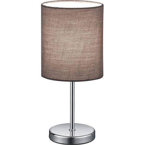 Lampe à Poser Jerry Chrome Abat-Jour Gris Ø13 cm Trio Lighting (1/4)