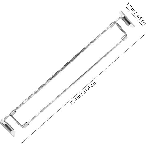 Barre pour Stabiliser Inoxydable Acier de en Réglable pour Tension Argenté, Support Sécurisé Réfrigérateur de Camping-Car et Placards, pour Voyages (1/5)