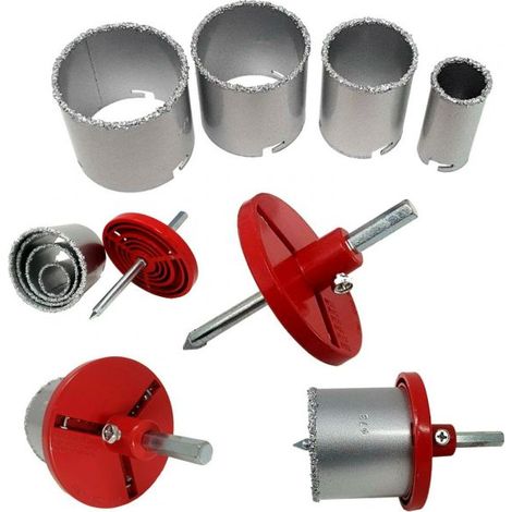 KIT 4 FRESE A TAZZA DIAMANTATA DA Ø 33 53 67 73 mm MARMO, CERAMICA E SIMILARI (1/5)