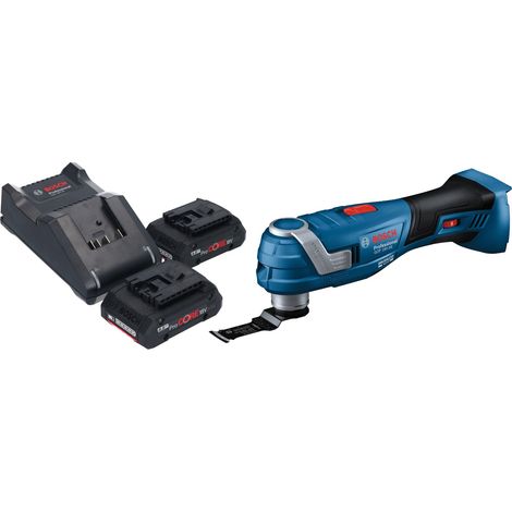 Bosch GOP 18V-34 Professional Cutter multifonctions sans fil 18 V Starlock Plus + 2x batterie ProCORE 4,0 Ah + chargeur