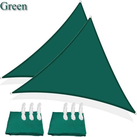 (Vert, deux 5M) Auvents pare-soleil imperméables et résistants aux UV pour jardins, patios et terrasses. (1/5)