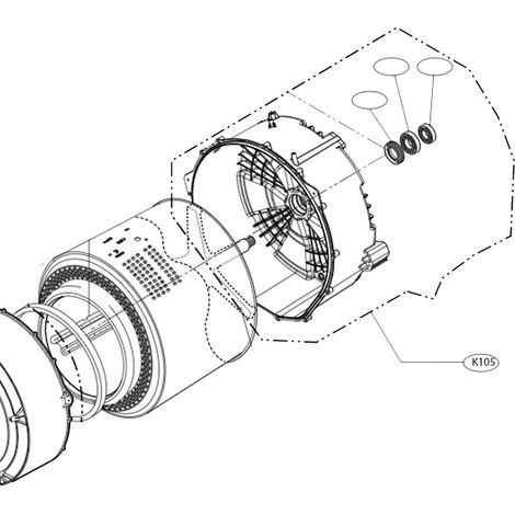 Demi cuve arrière repère K105