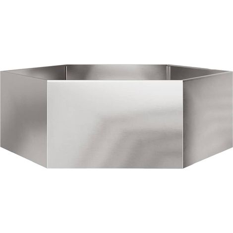 Maison Exclusive - Pflanzkübel Sechseckig 138x120x45 Edelstahl