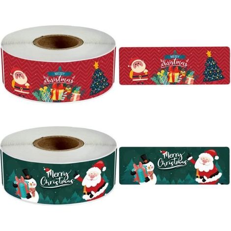 Autocollant - 240 Pièces - Multicolore - Papier - Décoration de Noël (1/4)