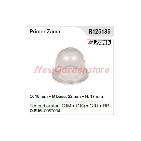Primer ZAMA per carburatore C1M C1Q C1U decespugliatore R125135