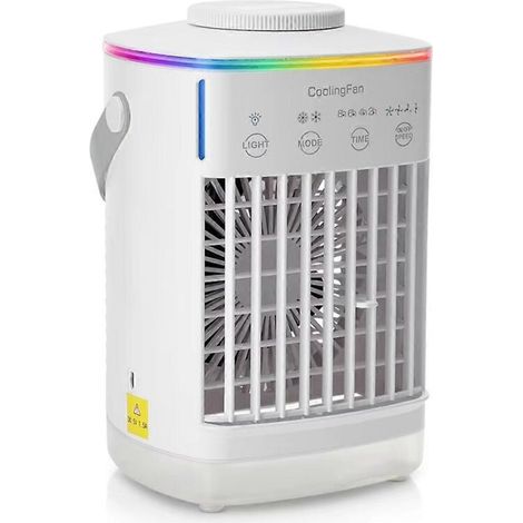 Refroidisseur d'air portable 3 en 1 avec humidificateur et veilleuse LED (1/5)