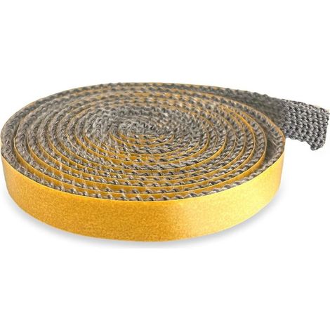 Joint Insert Cheminée, Joints Tressé Auto-adhésive pour Poêle, Joints D'étanchéité Résistante à la Chaleur (3mm x 15mm x 3m) (1/4)