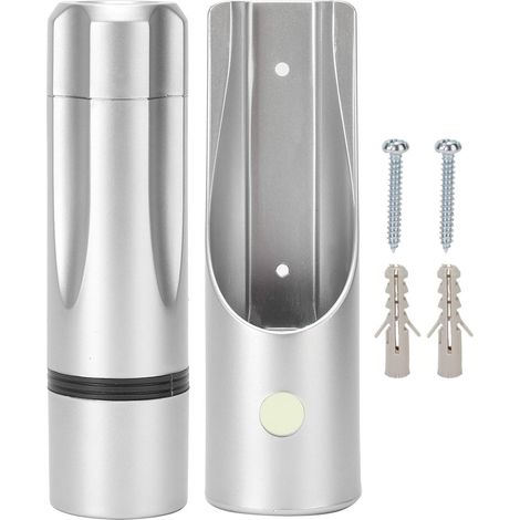 Lampe torche LED murale – Haute luminosité, alimentation par batterie – Lampe de secours compacte pour maison, hôtel et situation d’urgence-Argent (1/5)