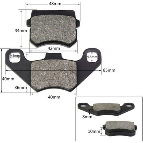 Jeu de plaquettes de frein à disque pour moto Kawasaki KLE ZZR250 ZXR250 KLE500 et Suzuki AG100 (1/5)