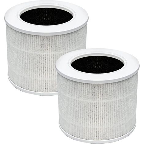(2 pièces) Filtres de rechange Core Mini compatibles avec le purificateur d'air LEVOIT CoreMini Core Mini-P, filtre à charbon actif haute efficacité 3 en 1, Core Mini-RF (1/4)