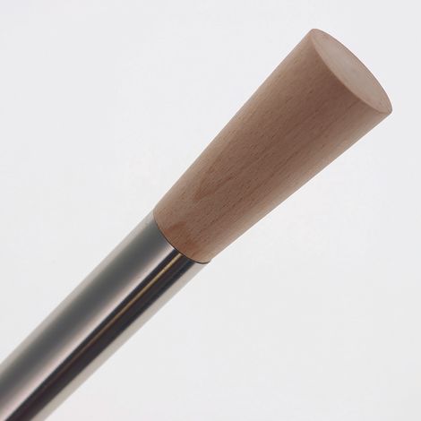 Embout Cône pour tringles à rideaux de Diam. 28mm en Bois Brut - BOULET