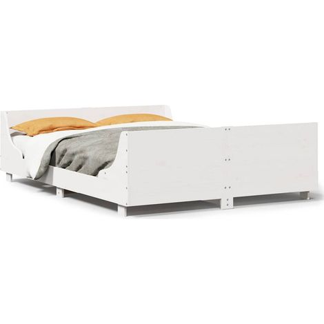 Maison Exclusive - Letto senza Materasso Bianco 140x200 cm Legno Massello di Pino