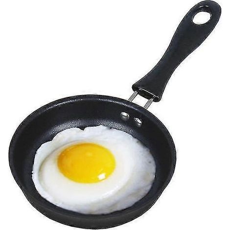 Petite poêle antiadhésive de 12 cm pour la cuisson des œufs au plat, des crêpes et des mini-cocottes rondes. (1/5)