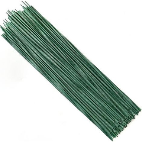 Fil de fer pour fleurs - 50 pièces - Tiges de fleurs - Outil de composition florale - Accessoires pour plantes - 40 cm - Vert (1/5)