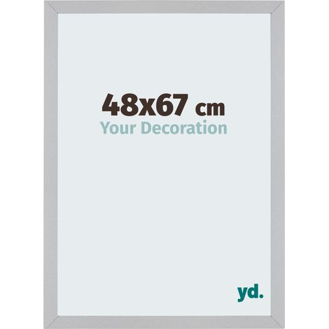 yd. - Cadre photo 48x67 - Argent Mat - MDF - Mura
