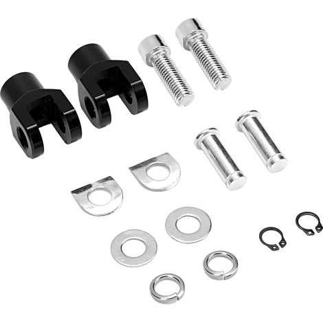 Kit de vis et écrous pour pédales de moto en alliage d'aluminium noir de 29 mm (1,1 pouce), accessoires de montage pour pédales. (1/5)