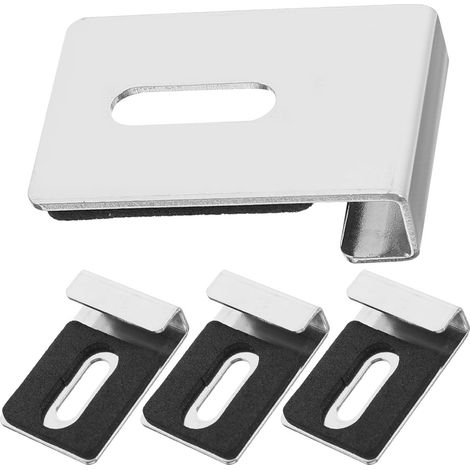 Kit de Fixation Murale 4 Pièces pour Miroir en Acier Inoxydable 304 Argenté, Résistance à Casse, Installation Rapide, Support de Porte Miroir pour Montage Mural (1/5)