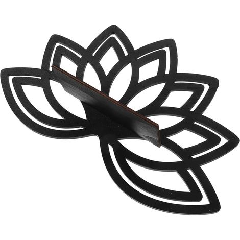 Étagère Murale Flottante Fleur de Lotus en Bois 327X21 CM Étagère Décorative Murale pour Salon Chambre Salle de Bain Rangement Pratique pour Objets Décoratifs et Cosmétiques (1/5)