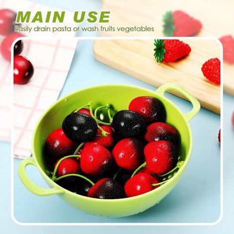 Panier à légumes - Lot de 6 - 19 x 15 x 7,5 cm - Passoire de cuisine - Passoire à fruits rouges en plastique - Passoires en (1/5)