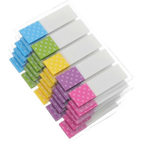 Lot de 6 blocs de notes adhésives, marque-pages adhésifs, onglets de guidage-4.7X1.4CM (1/2)