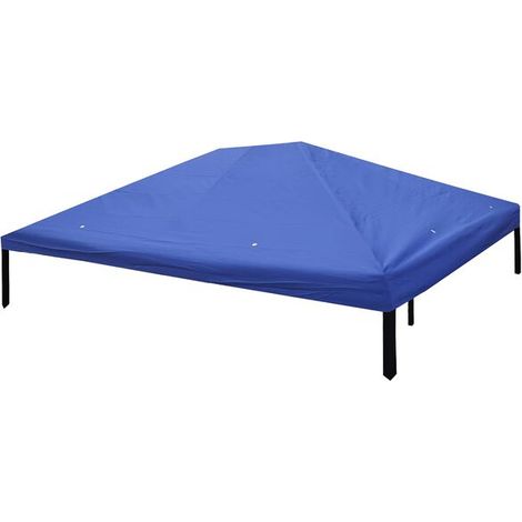 Couverture de pavillon d'observation, 300 x 400 cm, bleue. (1/2)