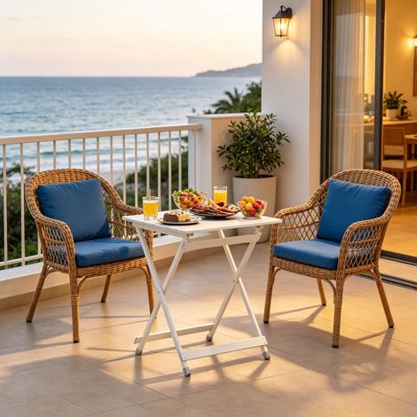 Table d'appoint extérieure, table balcon, table de camping, table pliable (seulement avec table pliable) (1/4)